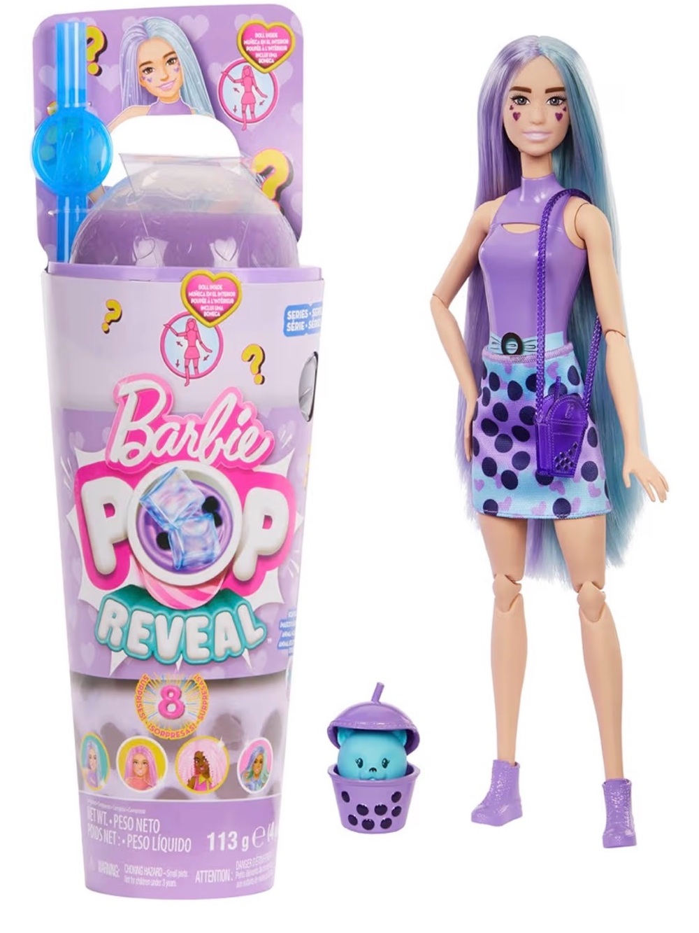 Barbie Surprise Pop Reveal Tumbler - Purple & Aqua